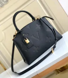 Top Quality Genuine Leather Bags Women Embossing Handbags Shoulder Messenger Bags PETIT PALAIS Tote GRAND PALAIS Satchel E01