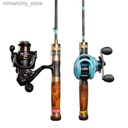 Båtfiskespängar Ultra Light Fishing Rod Carbon Fiber Spinning/Casting Lure Pole 1.27m-1,8 m 3-sektioner Super Soft Fast Trout Fishing Rod Q231031