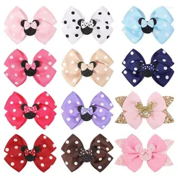 Accessori per capelli Perni per bambini Clip Ornamenti per ragazze Dot Paillettes Fiocco per capelli Forcina Barrette Copricapo Hairgrip