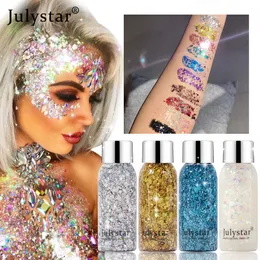 Beauty Dazzle Stage Makeup Ombretto scintillante Liquido Viso Corpo Glitter Gel Ombretto liquido Trucco Commercio all'ingrosso