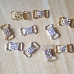 CJSIR 20pcs lot Rhinestone Crystal Bikini Connectors Buckle Metal Chain for Swimming Wear Bikini Decoration3079