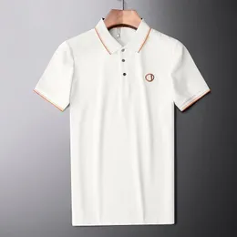 Mens Polo Camisa Designer Camiseta Homens Mulheres Casual Manga Curta Bordado Carta Gráfico Tee Negócios Gelo Seda Elástica Pulôver Top Atacado