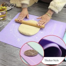 50 40cm Non-Stick Silicone Baking Mat With Size Measurement Scale Fondant Rolling Kneading Mat Cake Pastry Bakeware Tools