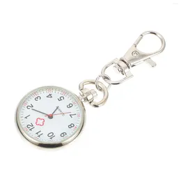 Armbandsur Pocket Watch Big Numbers Casual Portable äldre Hållbara barnlegeringar Nurses Cartoon KeyChain