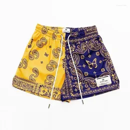 Pantalones cortos para hombres y pantalones casuales para mujeres Moda Fitness Baloncesto Deportes Costuras Diseño de dos colores