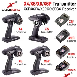 Akcesoria części DUMBORC DOMBORC RC X6 Nadajnik i odbiornik x6f x6fg 2 4G 6CH Kontrola radiowa dla WFLY x9 230710 Dostawa Zabawki Dhyar