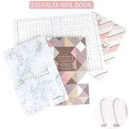 Exibição para prática de unhas 160 cores Livro de exibição de pontas de unhas DIY Nail Art mostrando prateleira gel esmalte cartão de cores pintura placa de exibição dedicada 231030