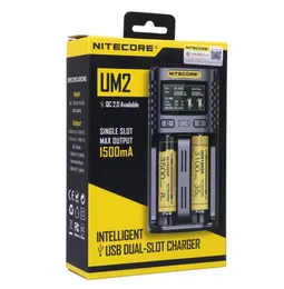 NITECORE UM2 Intelligent Charger For 18650 16340 21700 20700 22650 26500 18350 AA AAA Battery Chargers 2 Slot 2A 18Wa48251f8024973