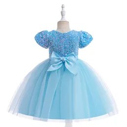 2023 Europejskie i amerykańskie dziewczęta Glitter Princess Dress Uznano Dzieci