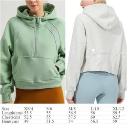 LU LU LEMONS Felpe con cappuccio da donna Esercizi Fiess Wear Abbigliamento da yoga Abbigliamento sportivo Giacche corte esterne Abbigliamento da esterno Casual Corsa per adulti Palestra con cappuccio Manica lunga