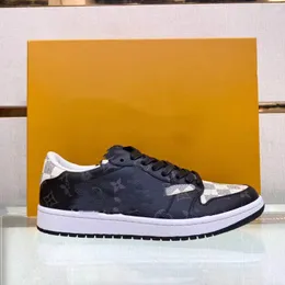 Повседневная обувь высшего качества Дизайнерские кроссовки 1s Virgil 1 low Телячья кожа Abloh Черный Белый Зеленый Красный Синий Накладки Платформа Low Sneake