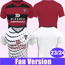 2023 2024 Mirandes Erkek Futbol Formaları A. Reina Carlos Martin Baeza David V. Barbu S. Barcia Tachi Alvaro Sanz Evde Footall Shirts