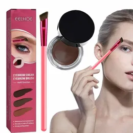 Eyebrow Enhancers Sdotter Waterproof Eyebrow Pomade And Brush Kit 4D Multifunction Eyebrow Brush Realistic Eyebrow Brush Square Eyebrow Makeup Bru 231031