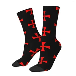 Мужские носки, носки для мужчин, символ креста, круглый стол, сэр Галахад, винтажные рыцари тамплиеры, дышащий узор, бесшовный подарок с принтом экипажа
