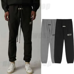 Tasarımcı Streetwear Erkekler Kadın Pantolon Klasik Mektup Flock 1977 Gevşek Drawstring Büyük Boy Yüksek Sokak Sweatpants Joggers 244V