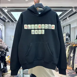 Sweats à capuche hommes Mahjong imprimer surdimensionné Eur taille américaine polaire hommes décontracté sweat à capuche en coton Superio hauts vraies photos