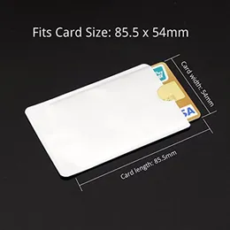 100pcs Karta kredytowa Protection Bezpieczne rękawy RFID Blokowanie ID Holder Foil Shield Popular2116