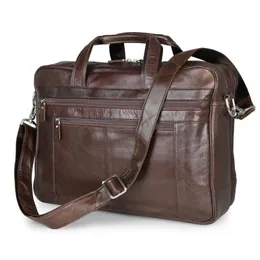 Genuine Leather Business 17 Inch Computer Bag Laptop Briefcase Men Office Bags Maletines Hombre186s