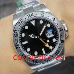 BP Factory Mens Watch High Quality GMT 42mm 216570 White Black Dial Orange Needle rostfritt stål Explorer Mekaniska automatiska män Watches