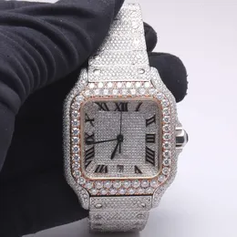 Paar Hip Hop VVS mit Gra-zertifiziertem Golddiamant, individuelles Gehäuse, Skelett, Edelstahl, Ladi S925, Moissanit-Uhr6KLK