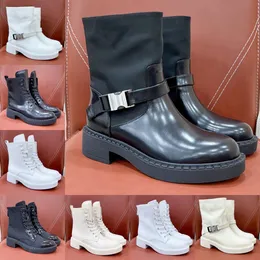 Australien-Stiefel, Designer-Stiefel für Damen, Martin-Schuhe, stilvolle, klassische Leder-Inverted-Dreieck-Matt-Lack-Marken-Schwarz-Weiß-Luxus-Plateaustiefel für Damen aus Kalbsleder