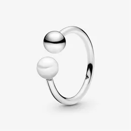 ハイポリッシング100％925スターリングシルバーオープンウェディングリング淡水培養真珠用女性婚約指輪ファッションジュエル272i