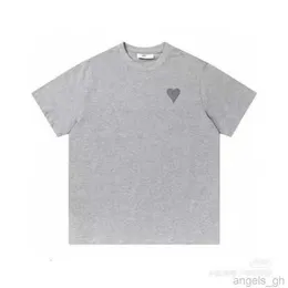 Ami t-shirt męskie koszulki 2023 Paris moda tee tees męskie designerskie luksusowe amiis swobodne koszulki okrągłe szyję Coeur Women 3 50f9