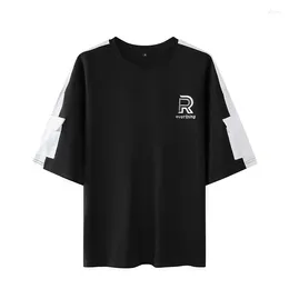 Homens camisetas 2024 verão sólido camiseta algodão compacto-siro girando o-pescoço tops de alta qualidade tee casual masculino gota