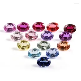 Loose Gemstones Moissanite Lab Grown Diamond Colored Oval Cut Stone GRA Certificate Jewelry Material For Pendant Earrings Bracelet