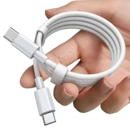 1m 2m carregamento rápido pd usb c para USB-C tipo c cabo linha para samsung s20 s22 s23 nota 20 xiaomi huawei android telefone cor branca