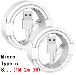 1m 3FT Universal micro 5pin V8 Type c USb C Cable Charger Cables For Samsung S10 S20 S22 S23 Note 10 Xiaomi Huawei Htc lg Android phone