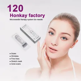 Derma Stamp 0-2 mm Nadellänge anpassen Dermapen Bio Needle 120Pin Microneedling Derma Roller für Barthaarwachstum Gesicht Körper Hautpflege