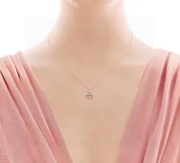 Ожерелье с четырьмя бриллиантами, позолоченное, простое, классическое, дизайнерское ожерелье Tiffaies