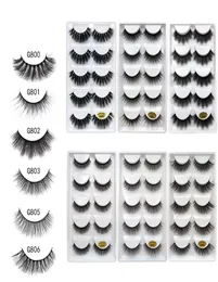 Tamax G800 1 Box 5 Pair 3D Mink Eyelashes Natural Long False Mink Lashes 1cm15cm Make Makeup Comple Strip Lashes3908372