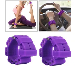 1 par de pesos de tornozelo de silicone macio, tiras de pulso ajustáveis, treino de fitness, ioga, corrida, bloco de peso duplo 500g, pulseira de grupo 8813079