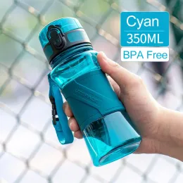 350mlの水ボトルBPA無料プロテインシェーカーポータブルリークプルーフスポーツドリンクウェア屋外環境に優しいトリタンボトル