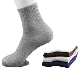 5 Pairs Men Socks Size 39-43 Spring Autumn Solid Color Casual Trendle Black Male Short Sock Steady Mature Breathable Adult Socks189h