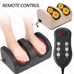 Foot Massager Electric Heat Terapy Compression Shiatsu Knådan Roller Muskel Relaxation Pain Relief Spa Machine 231030