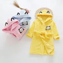 Пижамы для девочек и мальчиков, мягкая одежда для сна, детская домашняя одежда с героями мультфильмов, банный халат, теплые пижамы для подростков, осенне-зимний халат для детей 231031