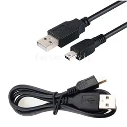 Black Mini Micro 5 Pin V3 Cable Charger Cables för MP3 MP4 GPS Navigator Digital Cameras DVD