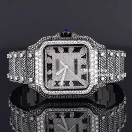 최고 브랜드 Luxuri VVS Moissanite Diamond Watch y 아이스 아웃 힙합 손목 공장에서 유니esex를위한 시계 PRICEACQ0