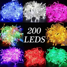 Christmas Decorations 20M Waterproof 110V220V 200 LED holiday String lights for Festival Party Fairy Colorful Xmas Decor Lights 231030