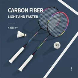 Badminton rackets yaks märke 4ug4 all kolfiber racket 675mm hög kvalitet 24 26 pund vuxen l231030