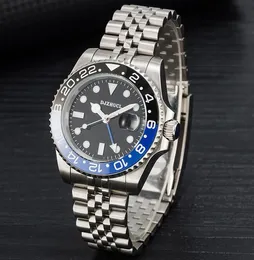 40mm herr Sub Watch Automatic Mechanical Black Dail Clasp Ceramic Bezel rostfritt stålklockor