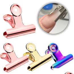 Andra massageföremål ryska C Curve Nail Kit Pinching Clips rostfritt stål Franska konstsatser bildar Tips Akryl Naglar Pinchers Finger DH6IK