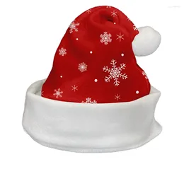 Berets DHL50pcs Cap Sublimation DIY White Blank Polar Fleece Christmas Hat Winter