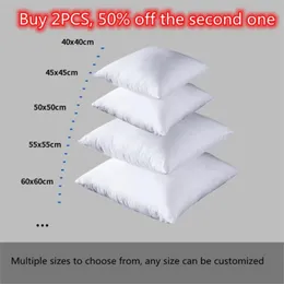 Cushion Decorative Pillow 100 cotton standard white bounce back pillow cushion core sofa car seat home interior decor pillows30x30 40x40 45x45 60x80cm 231031