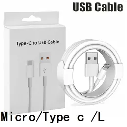 1 м 3 фута Type c Micro V8 5-контактный кабель USB C Зарядные кабели для телефона Samsung S20 S10 S22 S23 Xiaomi Huawei с коробкой