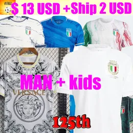 125. Italia Chiesa Soccer Jerseys 2023 Italien Raspadori Verratti Barella Donnarumma Shirt Totti Lorenzo Politano Zaniolo Miretti Football Shirts