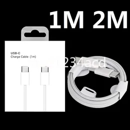 1M 2M 20W PD Kable Typ C USB-C linia linii kablowej Linia danych WITE dla Samsung S10 S20 S22 Uwaga 10 HTC LG z pudełkiem detalicznym M1
